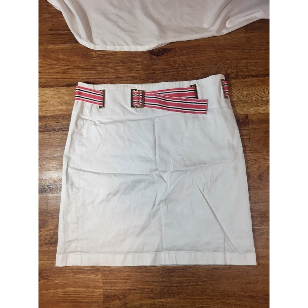 Brooks Brothers White Size‎ 10 Pink Ribbon Belt